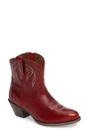 Ariat Darlin Short Western Boot In Rosy Red Leather
