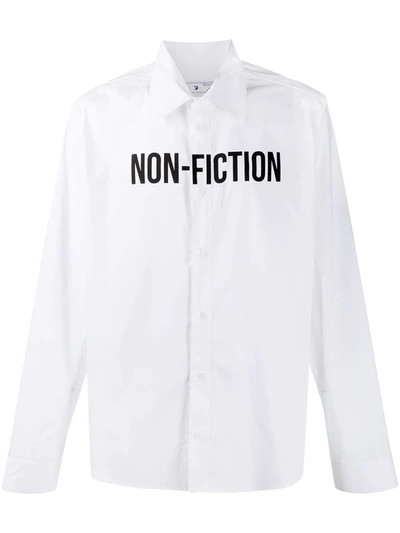 Off-white Non-fiction Print Shirt In White/black