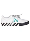 Off-white White Cotton Low Vulcanized Sneakers In White