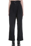 GANNI trousers IN BLACK POLYESTER,11431777