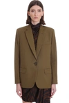 Attico Single-breasted Oversized Blazer In Green