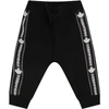 DSQUARED2 BLACK SWEATPANT FOR BABY BOY WITH WHITE LOGO,11431574