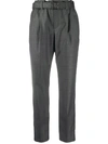 Brunello Cucinelli Straight Leg Belted Trousers In Grey