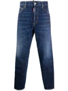 DSQUARED2 LOGO TAPE CROPPED JEANS