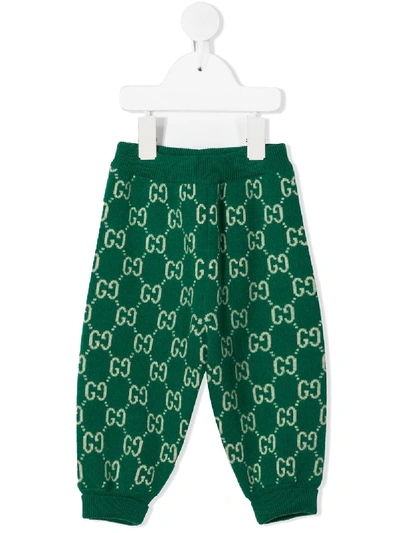 Gucci Green Pants With Double Gg For Baby Boy