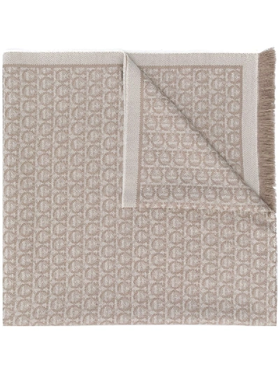 Ferragamo Women's Gancini Wool Scarf In Beige