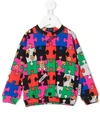 MOSCHINO PUZZLE-PRINT CREW NECK SWEATSHIRT