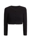 Alaïa Cropped Cardigan In Noir