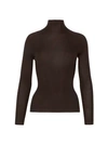 AKRIS CASHMERE & SILK RIBBED TURTLENECK