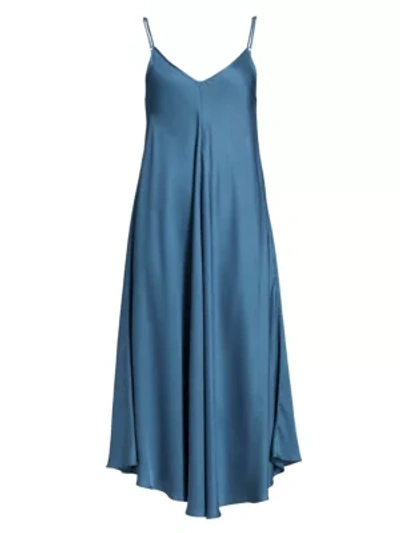 L'agence Lorraine Slip Midi Dress In Sea Mist