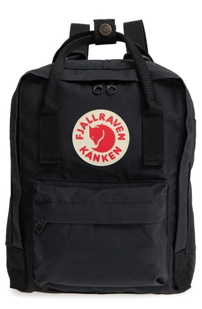 Fjall Raven 'mini Kanken' Water Resistant Backpack In Black
