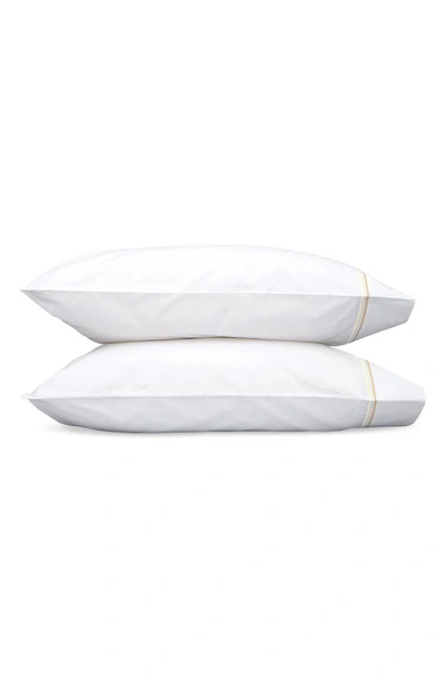 Matouk Essex 350 Thread Count Set Of 2 Pillowcases In Champagne
