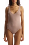 COMMANDO LUXURY DOUBLE SCOOP RIB TANK BODYSUIT,RIB402