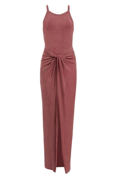 Allsaints Sami Sleeveless Maxi Dress In Oxblood Red