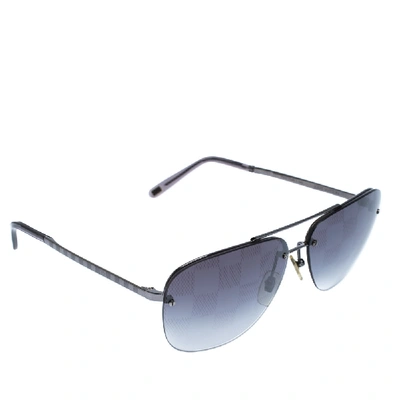 Pre-owned Louis Vuitton Dark Grey Damier Socoa Aviator Sunglasses