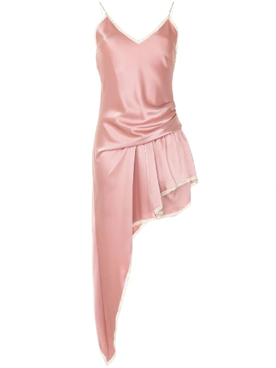Alexander Wang Asymmetric Cami Slip Dress Blush In Pink