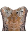 ETRO PATCHWORK JACQUARD BUSTIER TOP