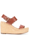 CHLOÉ LAUREN ESPADRILLE WEDGE SANDALS