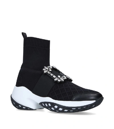 Roger Vivier Viv' Run Sock Strass Sneakers