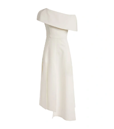 A.w.a.k.e. One-shoulder Asymmetric Crepe Dress In White