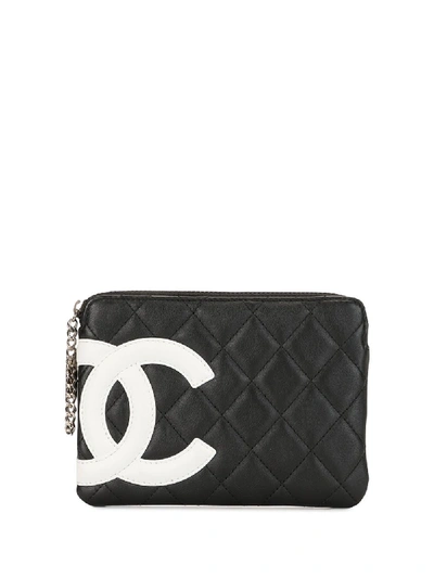 Pre-owned Chanel Cc Cambon Zipped Wallet In Black
