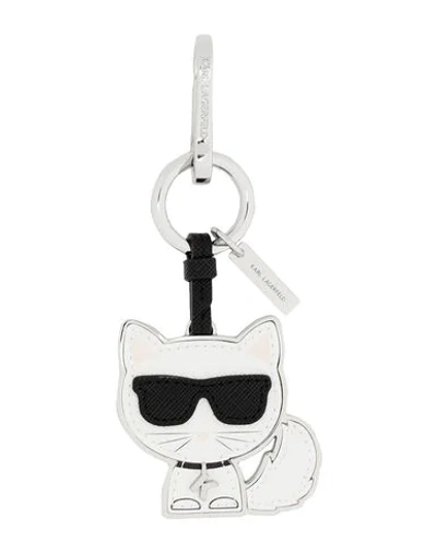 Karl Lagerfeld K/ikonik Choupette 吊饰钥匙圈 In White