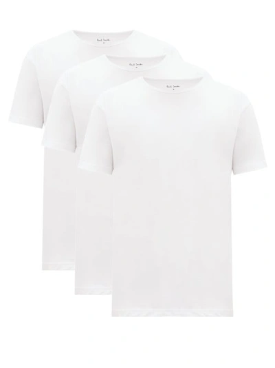 Paul Smith Pack Of Three Cotton-jersey Pyjama T-shirts In White