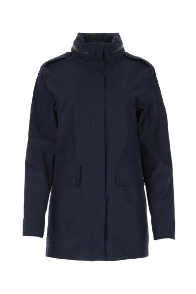 Moose Knuckles Front Zipped Jacket In Navy