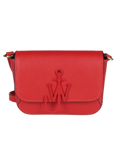 Jw Anderson Red Leather Nano Anchor Bag