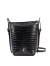 JIMMY CHOO VARENNE CROCO EFFECT LEATHER BUCKET BAG