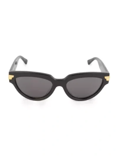Bottega Veneta 55mm Narrow Sunglasses In Black