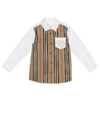 BURBERRY ICON STRIPE STRETCH-COTTON SHIRT,P00486194