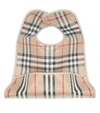 BURBERRY BABY VINTAGE CHECK COATED COTTON BIB,P00492931