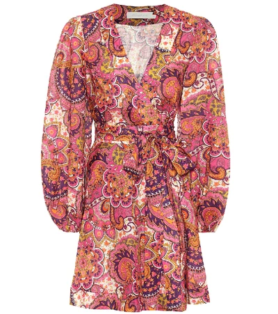 Zimmermann Paisley Shift Dress In Pink Paisley