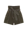 ULLA JOHNSON ELLIOT COTTON PAPERBAG SHORTS,P00478761