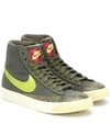 NIKE BLAZER MID '77 LEATHER SNEAKERS,P00482203