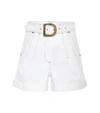 BALMAIN HIGH-RISE STRETCH-COTTON SHORTS,P00484557