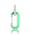 Eéra Chiara 18kt White Gold And Diamond Single Earring In Green