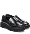 TOD'S PATENT LEATHER PLATFORM LOAFERS,P00494782