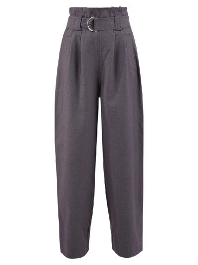 Ganni Chino Trousers In Grey