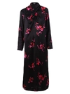 GANNI GANNI FLORAL PRINT SATIN DRESS