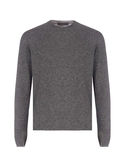 Prada Slim-fit Mélange Cashmere Sweater - Gray In Grey