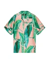 AMIRI Banana Leaves Short Sleeves Pajama Shirt,AMIF-MS113