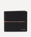 PAUL SMITH SIGNATURE STRIPE LEATHER BIFOLD WALLET,000702693