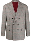 BRUNELLO CUCINELLI HOUNDSTOOTH DOUBLE-BREASTED BLAZER