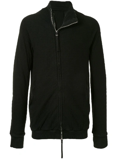 Boris Bidjan Saberi Textured Zip-through Sweatshirt In Black