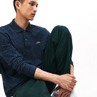 Lacoste Marl Long-sleeve Original L.12.12 Polo - Xl - 6 In Blue