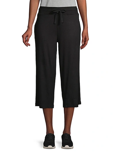 Marc New York Peaceful Yoga Cropped Drawstring Pants In Black