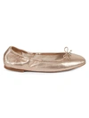 Sam Edelman Felicia Metallic Leather Ballet Flats In Soft Metallic