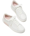 Kate Spade Lift Leather Sneakers In Optic White/tutu Pink